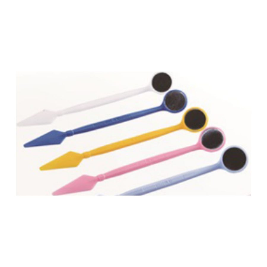 Disposable mouth mirror Disposable mouth mirror PP handle + glass mirror(white)