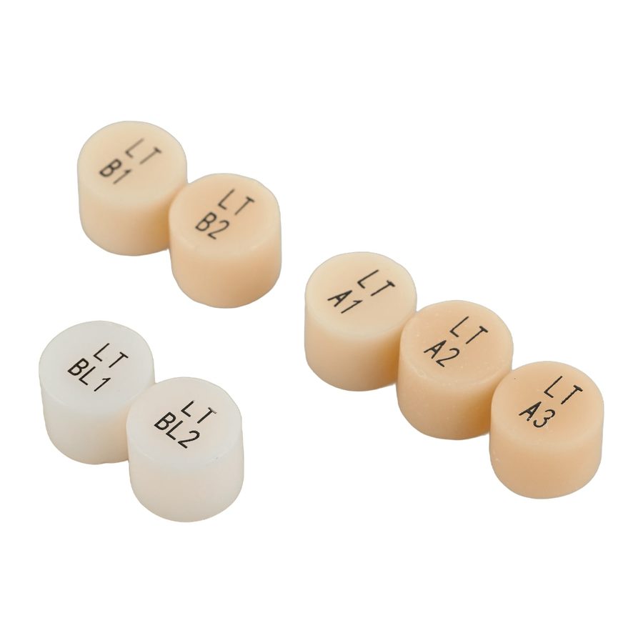 Lithium disilicate (press ingot HT/LT) Lithium disilicate (press ingot HT/LT) A1,A2,A3,A3.5, B1,B2,BL1,BL2,BL3,BL4